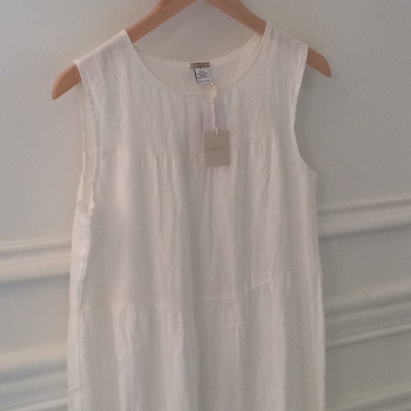 MAGASCHONI BELGIAN LINEN TIERED DRESS NWT Size S - Picture 2 of 9